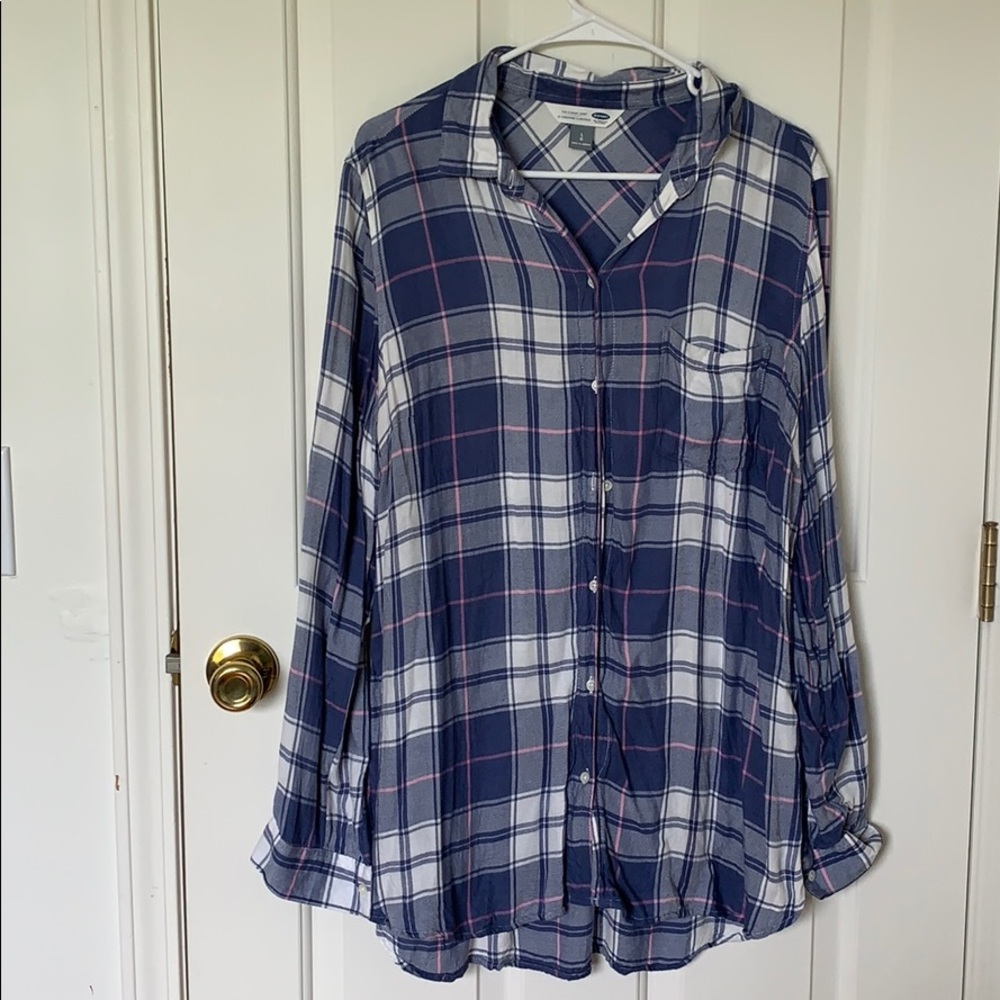 Tunic plaid shirt